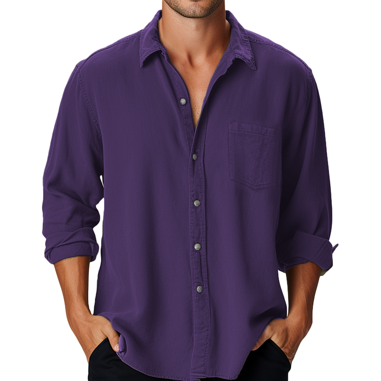 Chemise à Manches Longues avec Col Classique pour Homme | Idéale pour le Quotidien et les Occasions Décontractées