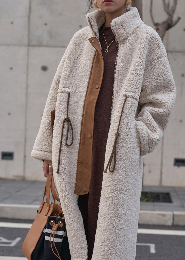 Manteau d’Hiver Grande Taille avec Col Haut et Cordon de Serrage pour Femme | Idéal pour la Saison Froide