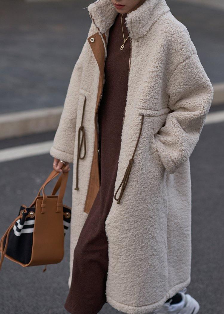 Manteau d’Hiver Grande Taille avec Col Haut et Cordon de Serrage pour Femme | Idéal pour la Saison Froide