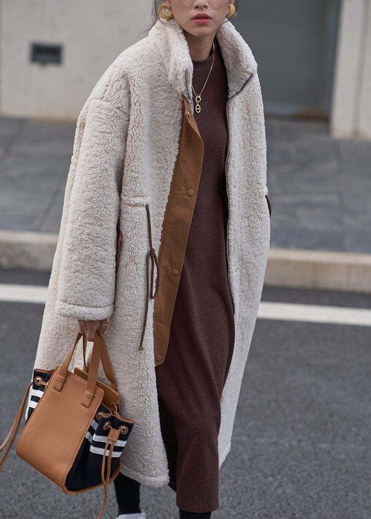 Manteau d’Hiver Grande Taille avec Col Haut et Cordon de Serrage pour Femme | Idéal pour la Saison Froide