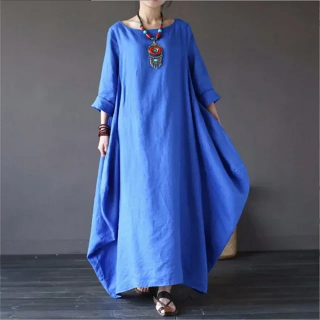Robe Longue Verte à Coupe Décontractée pour Femme | Idéale pour l’Été