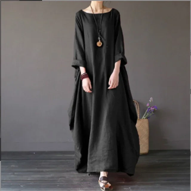 Robe Longue Verte à Coupe Décontractée pour Femme | Idéale pour l’Été
