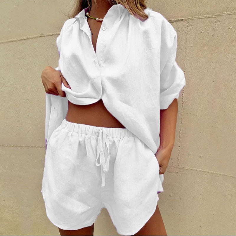 Ensemble Deux pièces Avec Blouse Et Short pour Femme | Idéal pour Toutes Les Occasions