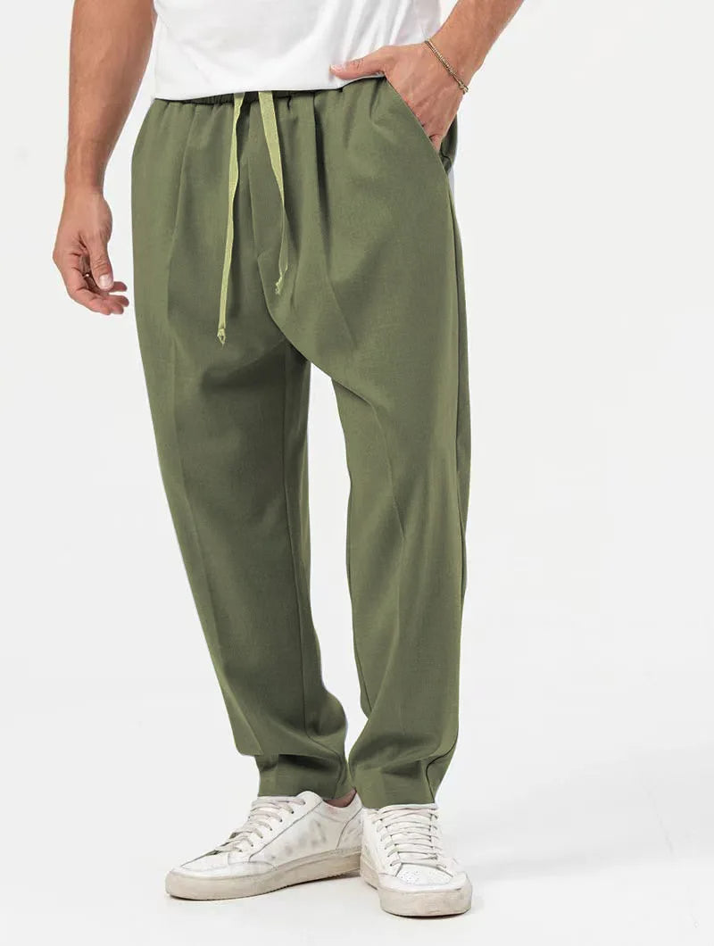 Ensemble Deux Pièces pour Homme avec Haut Boutonné et Pantalon à Taille Élastique | Idéal pour la Mi-Saison