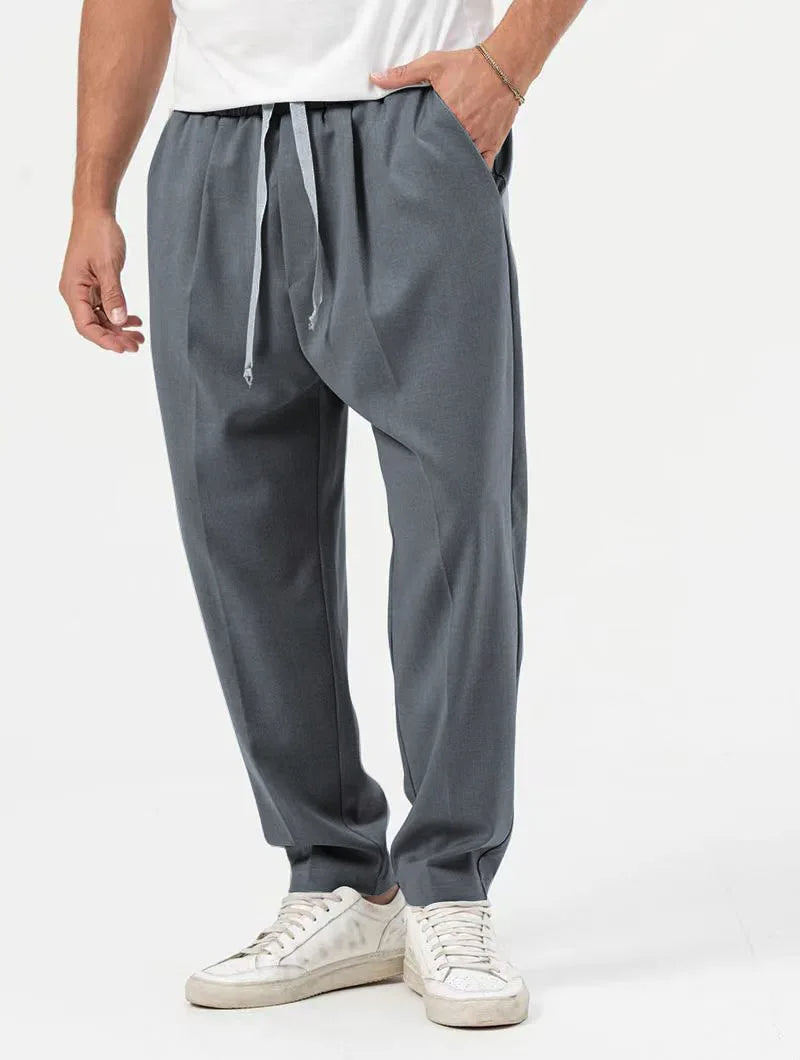 Ensemble Deux Pièces pour Homme avec Haut Boutonné et Pantalon à Taille Élastique | Idéal pour la Mi-Saison