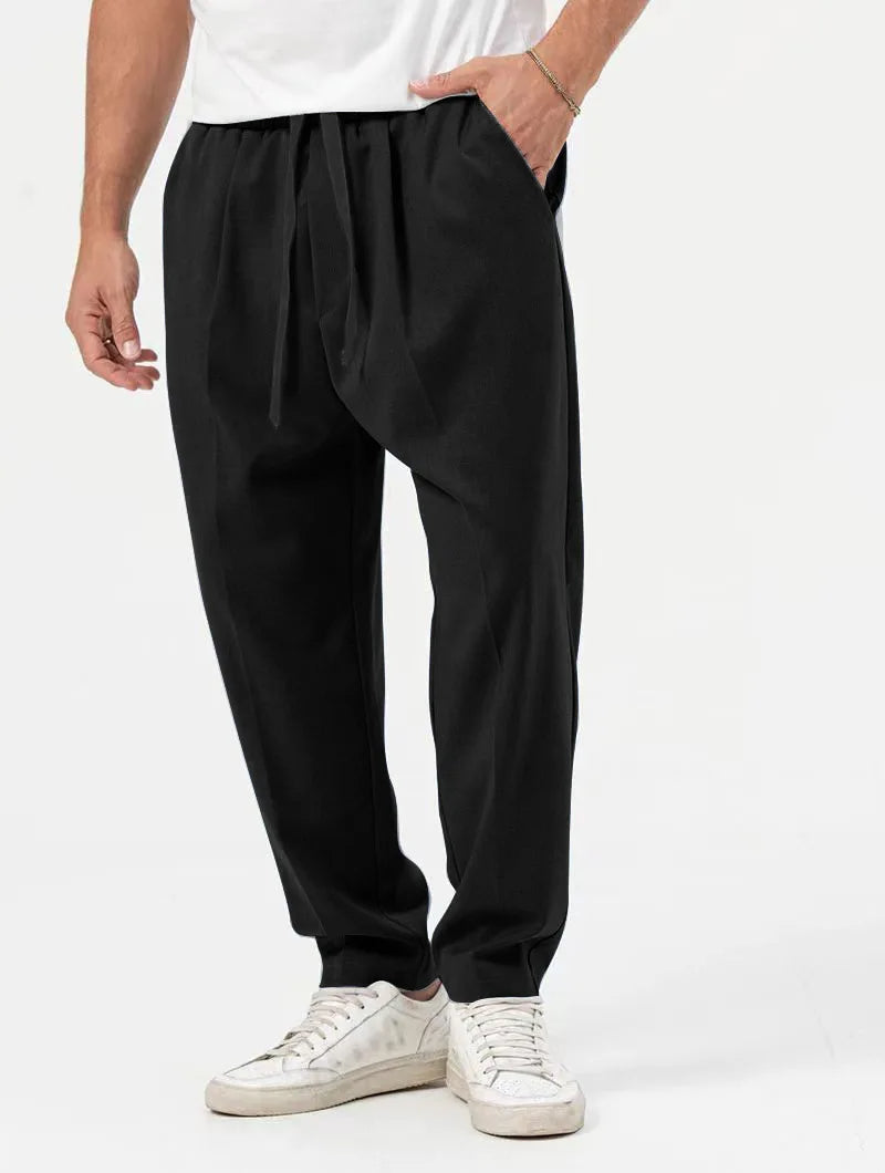 Ensemble Deux Pièces pour Homme avec Haut Boutonné et Pantalon à Taille Élastique | Idéal pour la Mi-Saison