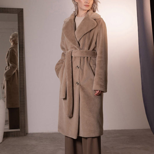 Manteau Long avec Ceinture pour Femmes | Idéal pour La Saison Hivernale