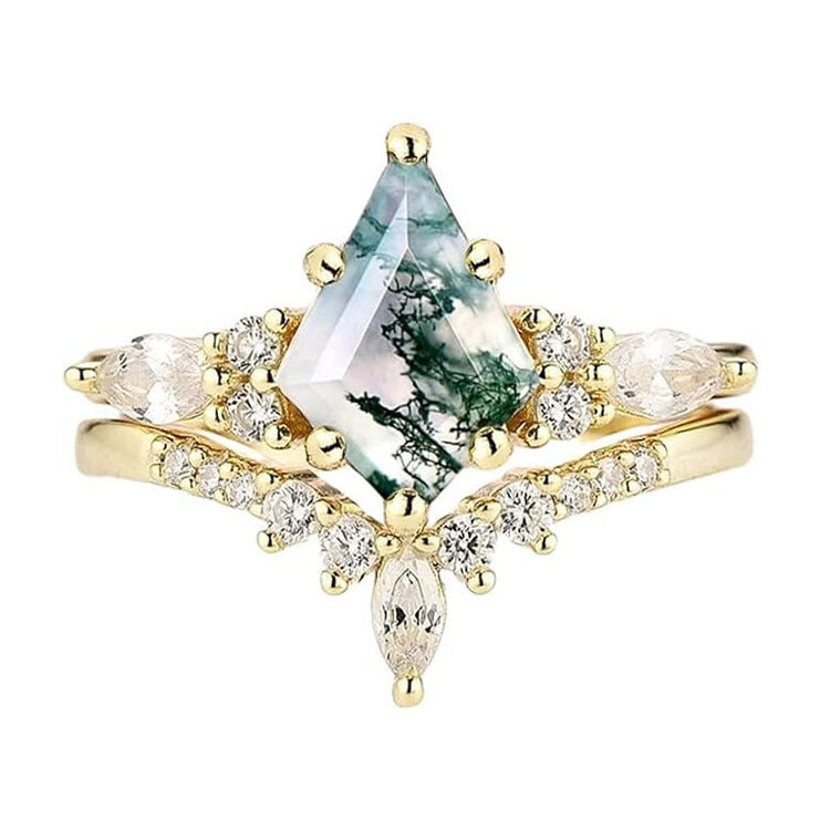 Bague Classique avec Pierre Naturelle pour Adulte | Idéale pour les Occasions Spéciales