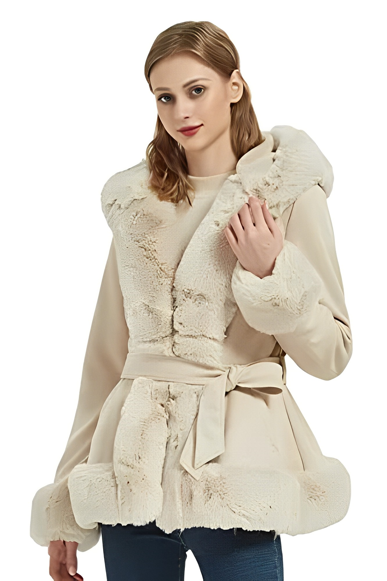 Veste à Capuche avec Col Bordé pour Femmes | Idéale pour la Saison Automne-Hiver