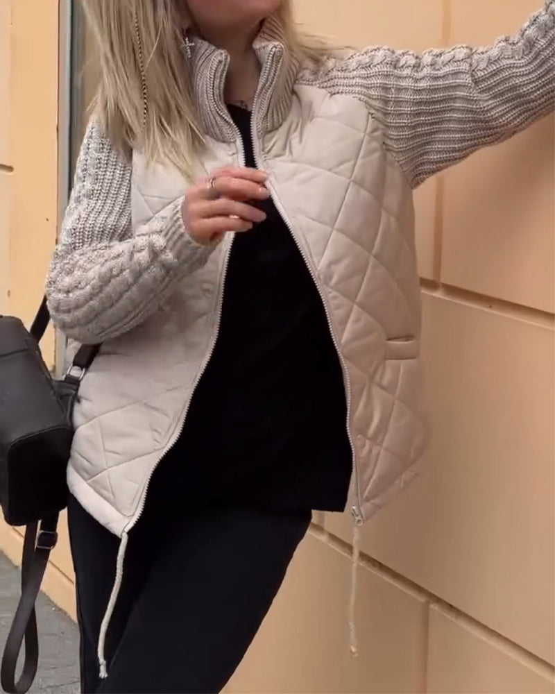 Veste Zippée à Col Haut pour Femme | Idéale pour la Saison d’Hiver