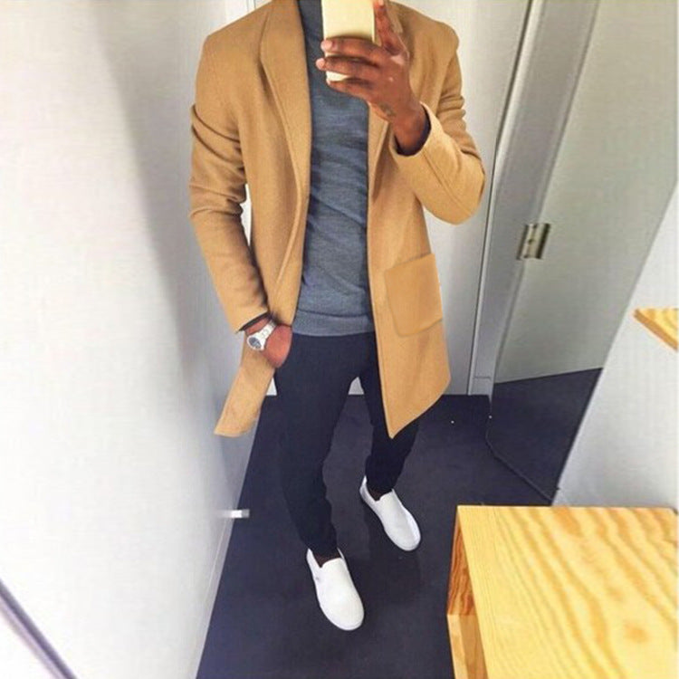 Trench-Coat Mi-Long avec Ceinture pour Homme | Idéal pour Occasions Formelles