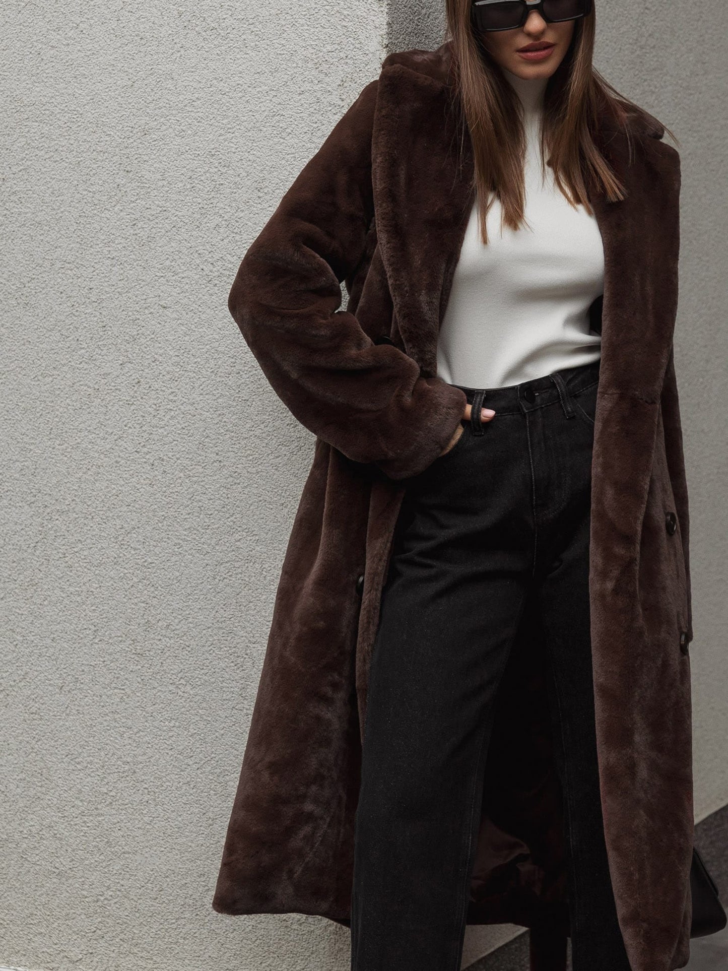 Manteau Long avec Ceinture pour Femmes | Idéal pour La Saison Hivernale