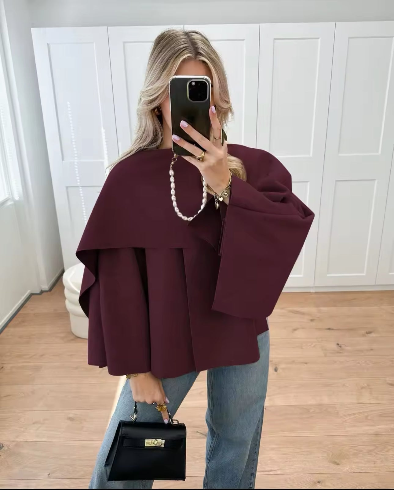 Cape Coat avec Coupe Fluide pour Femme | Idéal pour l’Automne