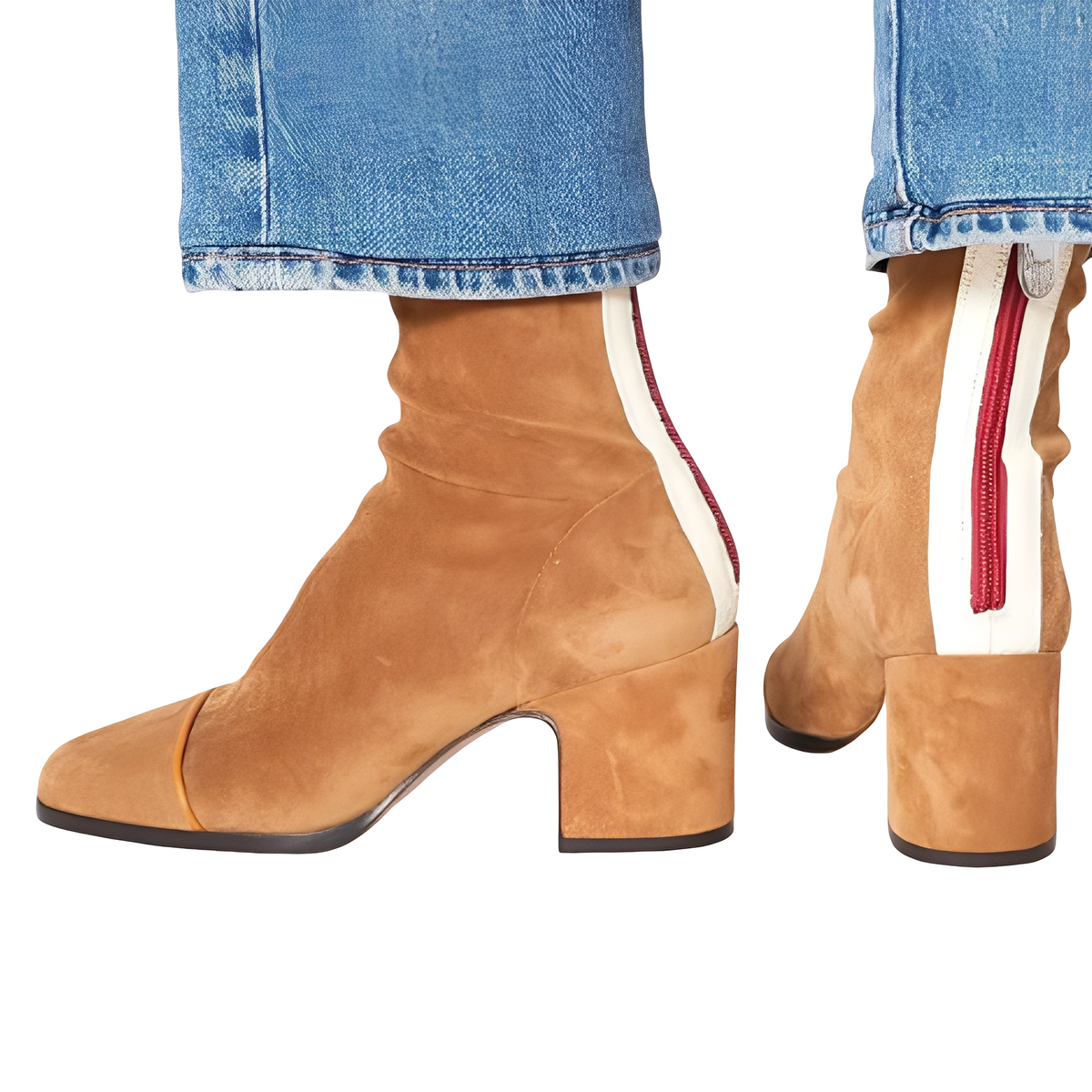 Bottines à talon carré pour femmes