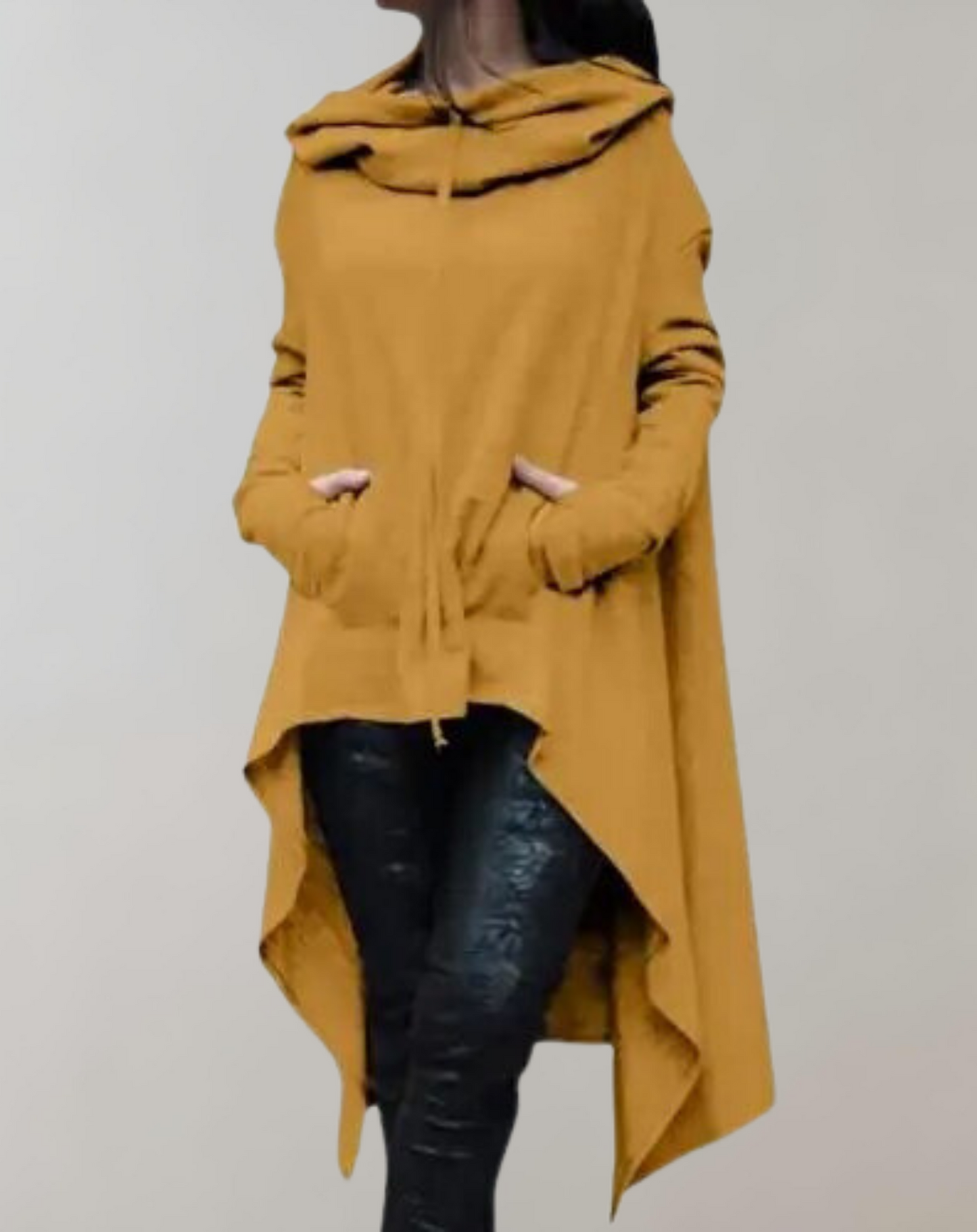 Sweat à Capuche avec Ourlet Asymétrique pour Femme | Idéal pour la Saison Fraîche