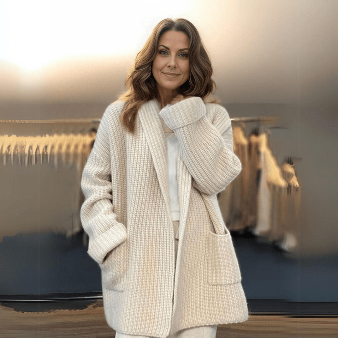 Cardigan À Manches Longues avec Coupe Ajustée pour Femme | Idéal pour Superposer En Toute Saison