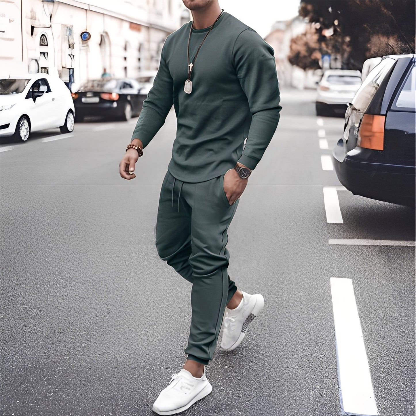 Ensemble de Survêtement pour Homme avec Sweat et Pantalon | Idéal pour le Sport et les Loisirs
