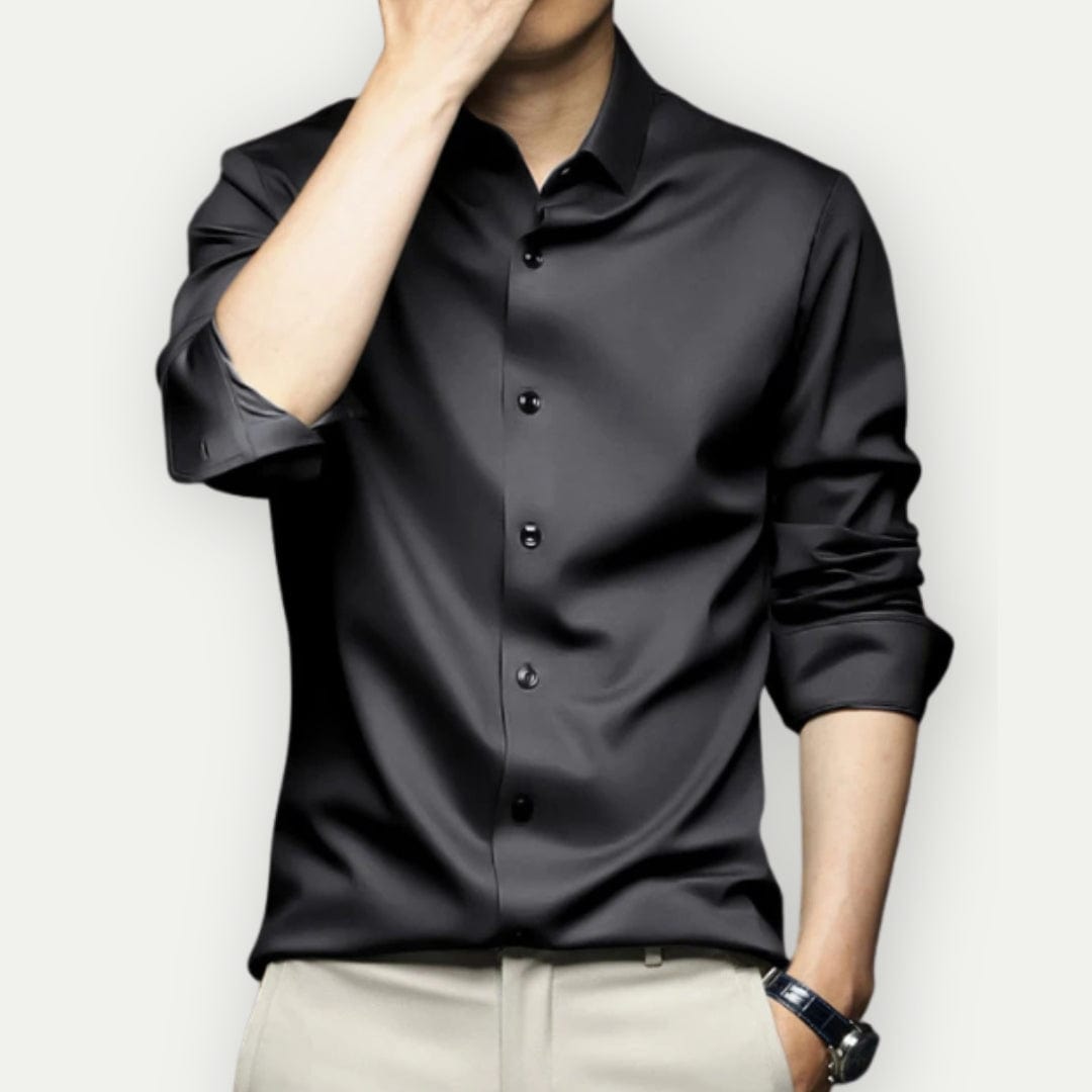 Chemise Slim Fit À Manches Longues avec Coupe Ajustée pour Homme | Idéale pour Le Bureau