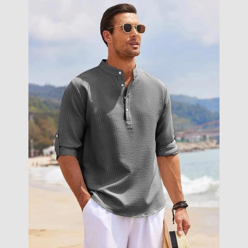 Chemise Décontractée À Manches Longues pour Homme avec Col Classique | Idéale pour Le Quotidien