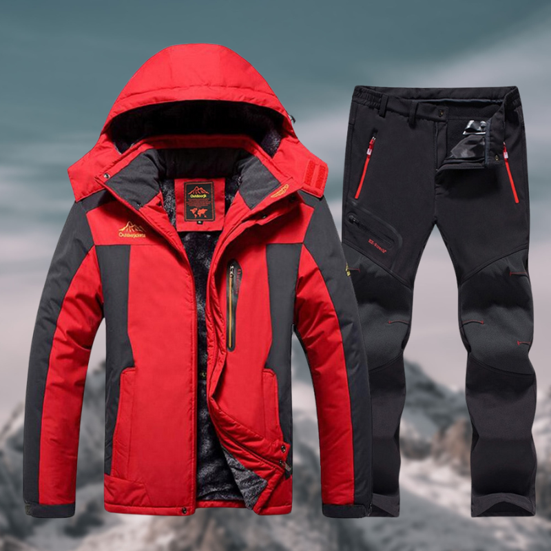 Ensemble Hiver Deux Pièces avec Veste et Pantalon pour Homme | Idéal pour Activités Extérieures