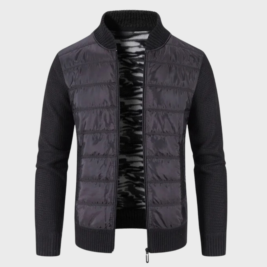 Veste Hybride avec Col Haut et Fermeture Zippée pour Homme | Idéale pour Mi-Saison