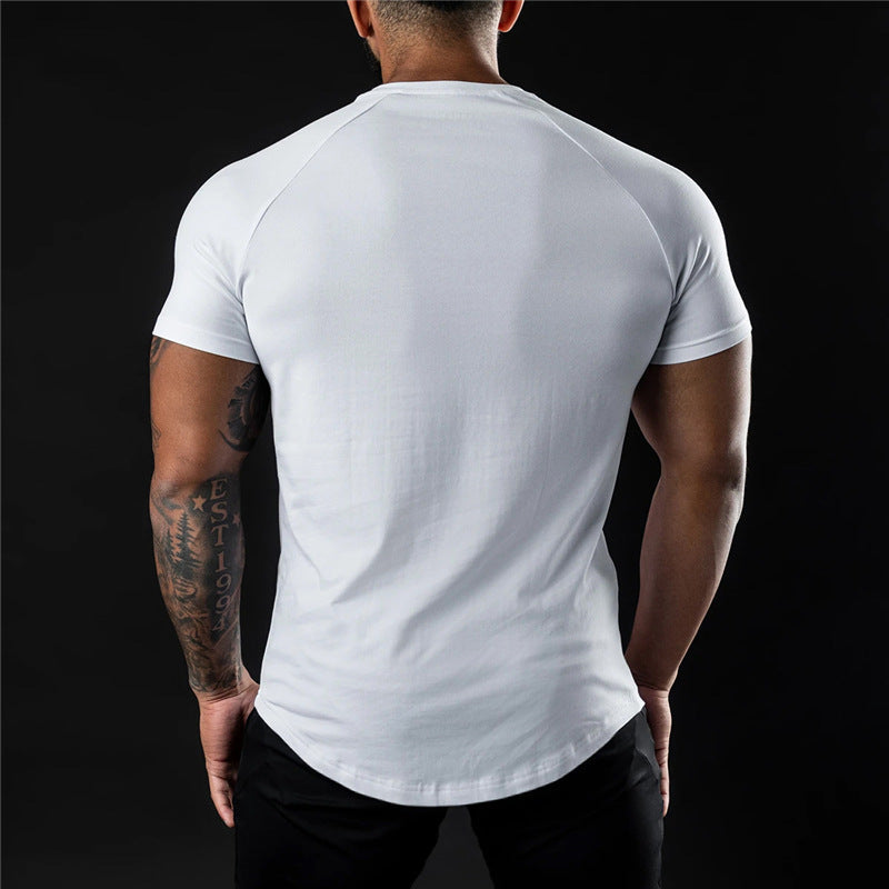 T-shirt à Col Rond Uni à Manches Courtes pour Homme | Idéal pour les Journées Chaudes