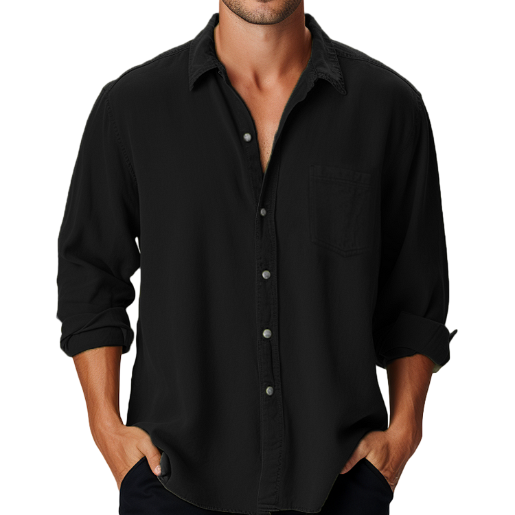 Chemise à Manches Longues avec Col Classique pour Homme | Idéale pour le Quotidien et les Occasions Décontractées