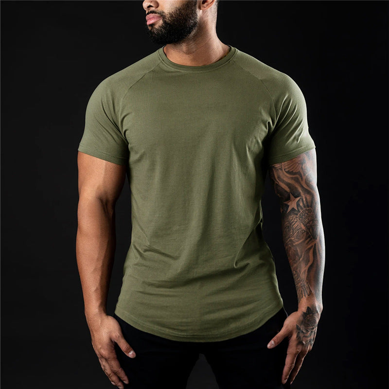 T-shirt à Col Rond Uni à Manches Courtes pour Homme | Idéal pour les Journées Chaudes
