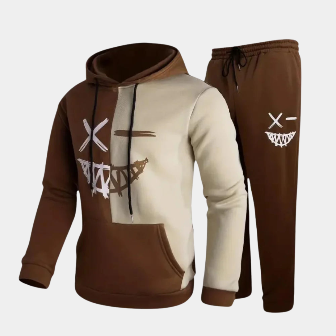 Ensemble De Survêtement avec Sweat À Capuche Et Pantalon pour Homme | Idéal pour Les Activités Quotidiennes