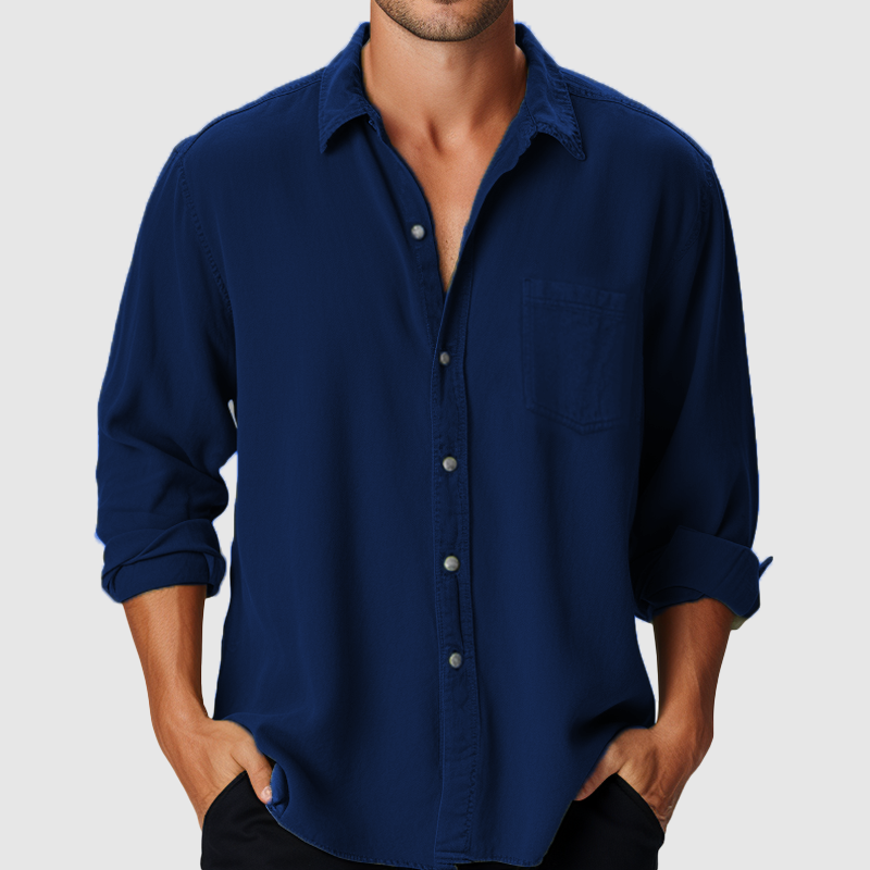 Chemise à Manches Longues avec Col Classique pour Homme | Idéale pour le Quotidien et les Occasions Décontractées