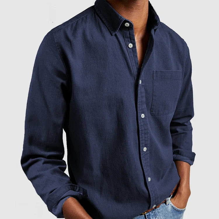 Chemise Décontractée En Jean pour Homme À Manches Longues | Idéale pour Le Quotidien
