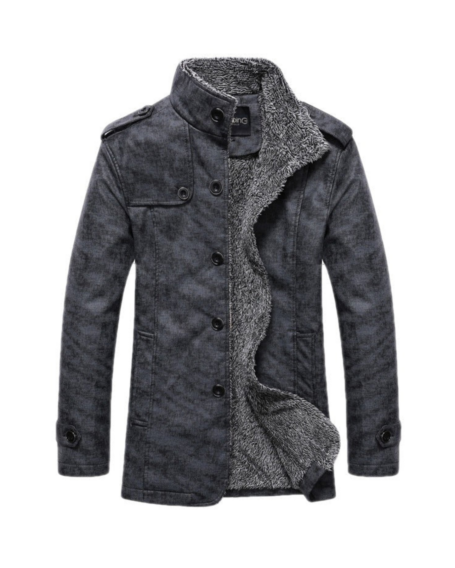 Manteau Long avec Col Montant et Coupe Structurée pour Homme | Idéal pour l’Hiver
