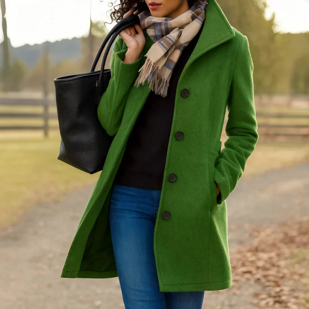 Manteau Long à Coupe Classique pour Femme | Idéal pour la Saison Froide et les Sorties Quotidiennes