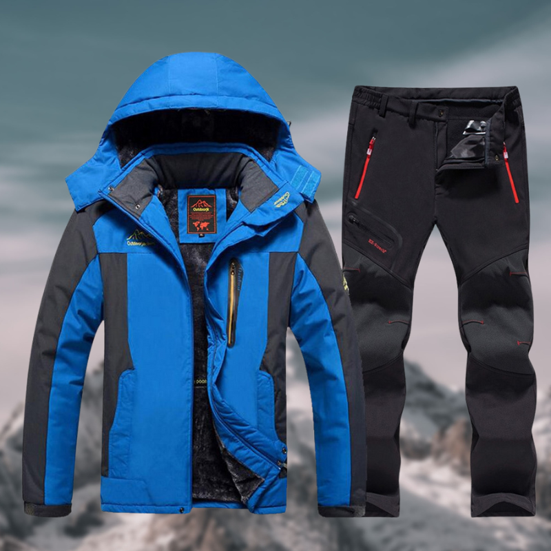 Ensemble Hiver Deux Pièces avec Veste et Pantalon pour Homme | Idéal pour Activités Extérieures