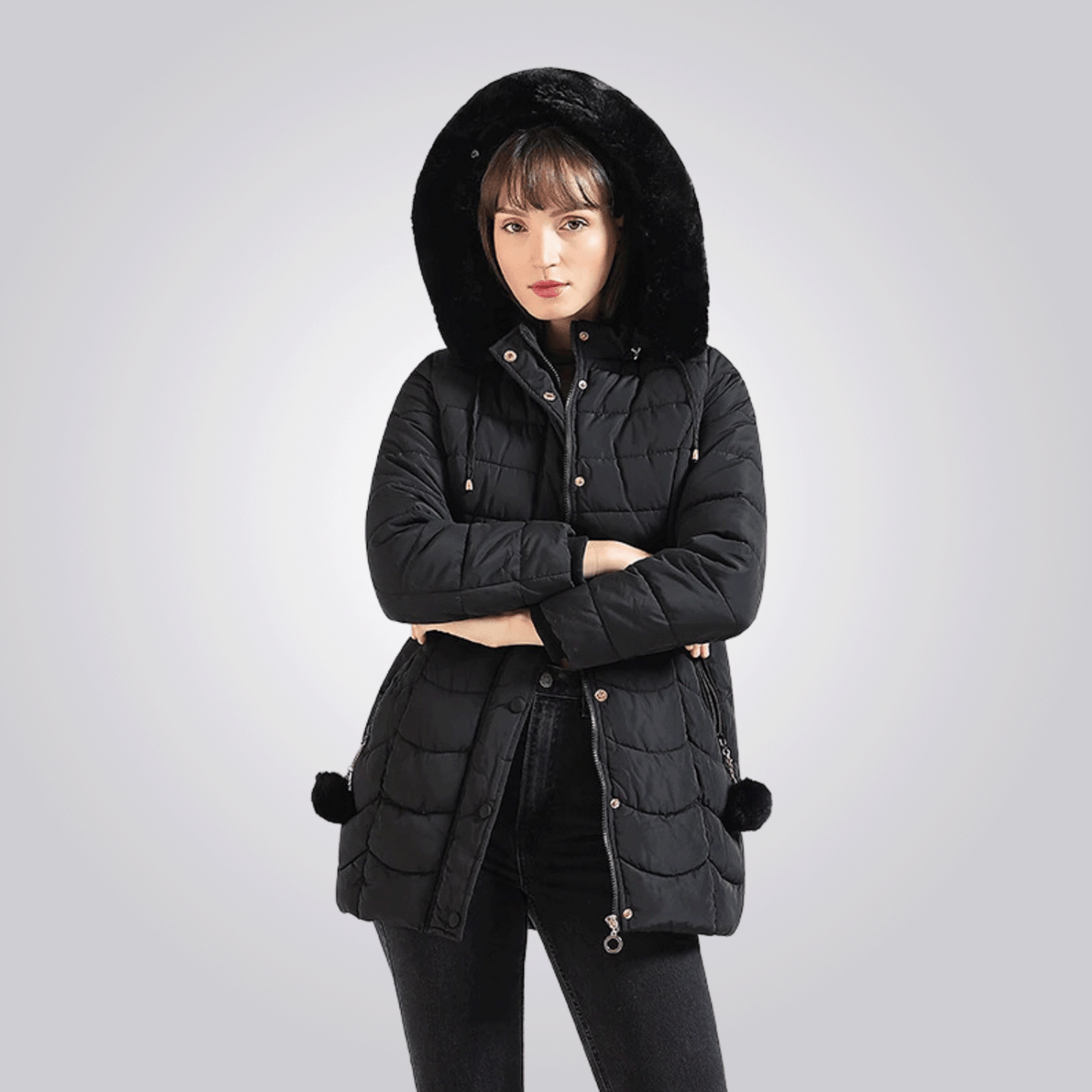 Manteau Long avec Capuche Amovible pour Femme | Idéal pour l’Hiver