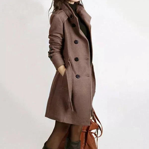 Manteau Long avec Ceinture Et Manches Longues pour Femme | Idéal pour La Mi-Saison