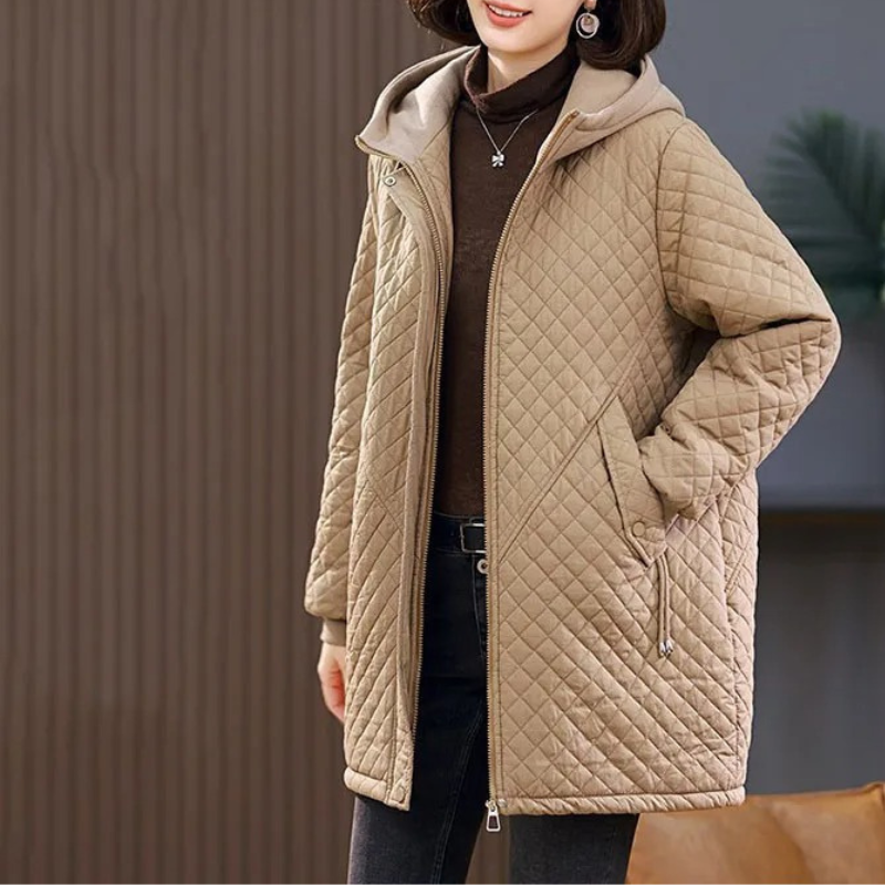 Veste Matelassée Avec Doublure Et Fermeture Zippée Pour Femme | Idéale Pour La Saison Automne-Hiver