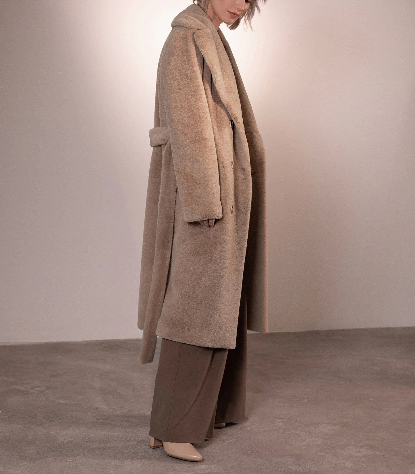 Manteau Long avec Ceinture pour Femmes | Idéal pour La Saison Hivernale