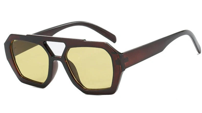 Lunettes de Soleil à Monture Carrée Oversize avec Protection UV pour Femme | Idéales pour l’Été et les Vacances