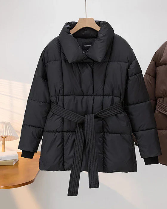 Veste Matelassée avec Revers Et Rembourrage Léger pour Femme | Idéale pour Les Journées Fraîches