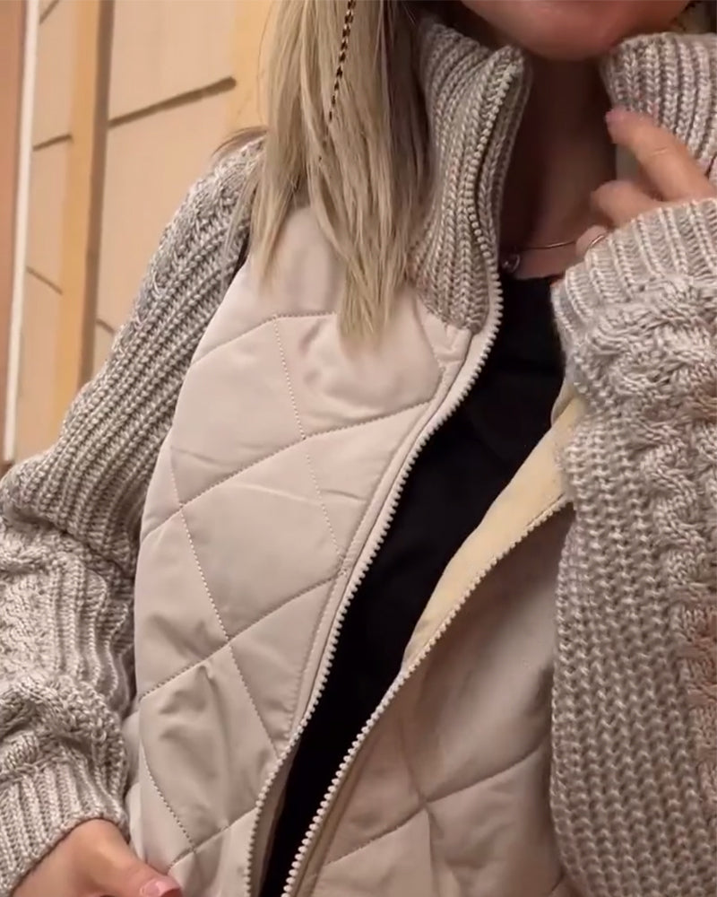 Veste Zippée à Col Haut pour Femme | Idéale pour la Saison d’Hiver