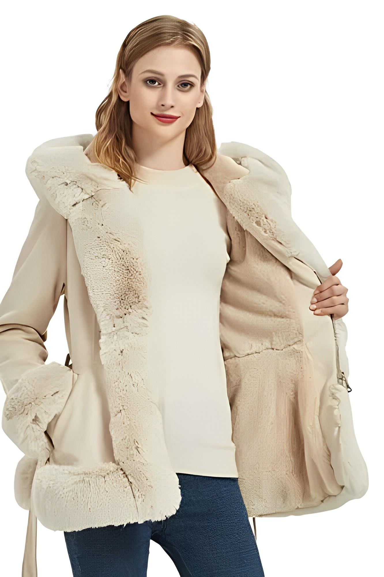 Veste à Capuche avec Col Bordé pour Femmes | Idéale pour la Saison Automne-Hiver