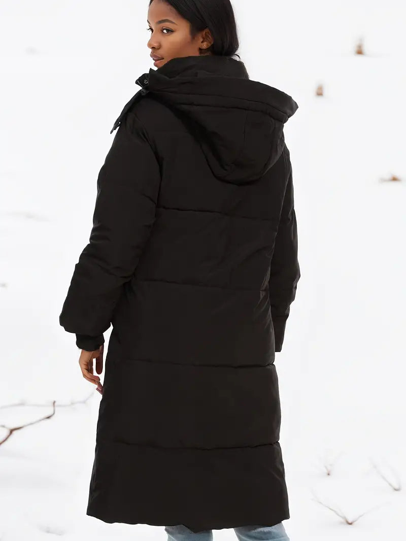 Manteau Long avec Capuche Amovible pour Femme | Idéal pour l’Hiver
