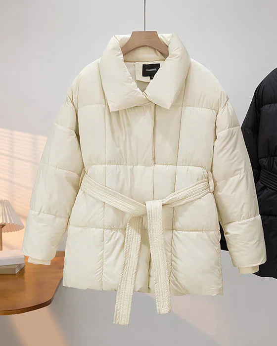 Veste Matelassée avec Revers Et Rembourrage Léger pour Femme | Idéale pour Les Journées Fraîches