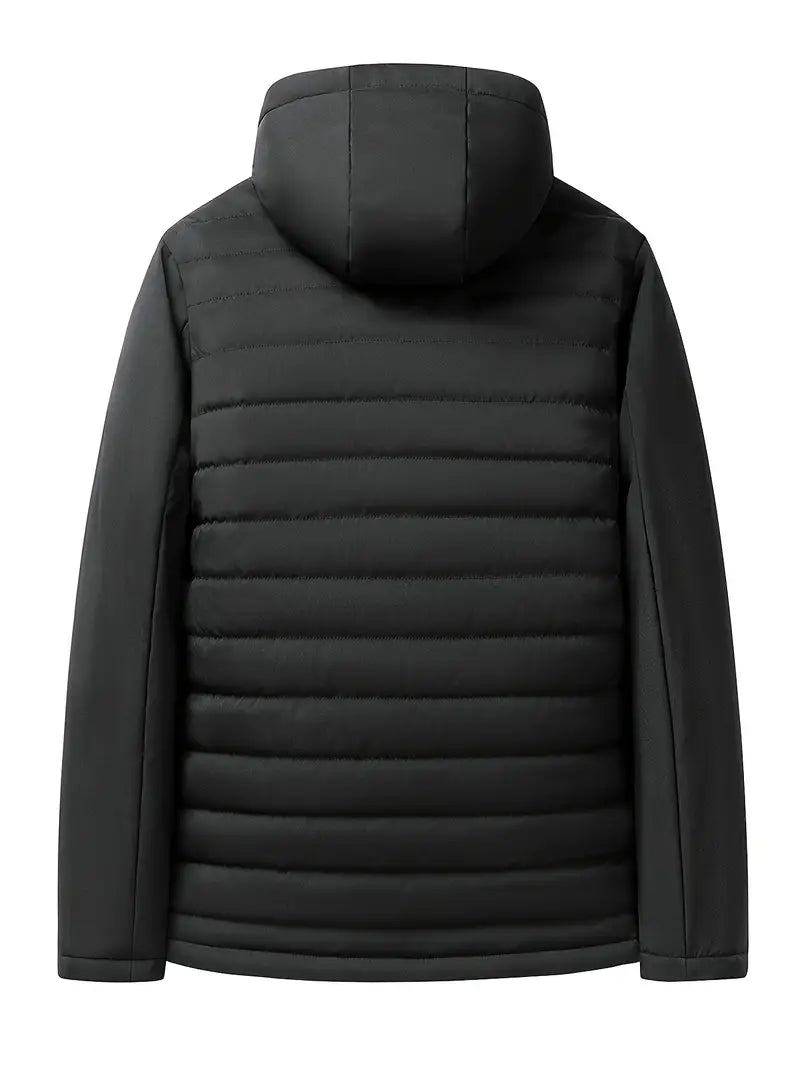 Veste d’Hiver Matelassée avec Capuche Ajustable pour Hommes | Idéale pour la Saison Froide