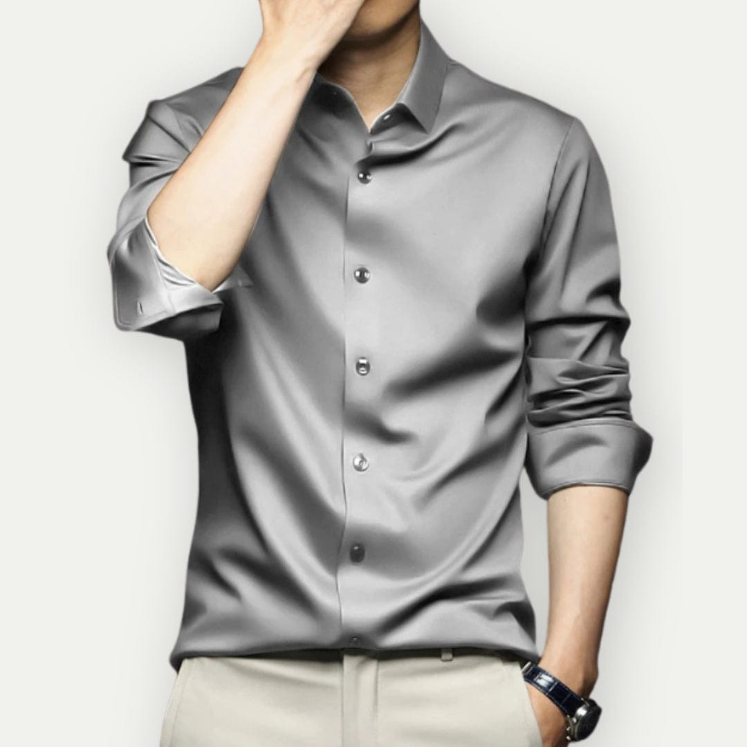 Chemise Slim Fit À Manches Longues avec Coupe Ajustée pour Homme | Idéale pour Le Bureau