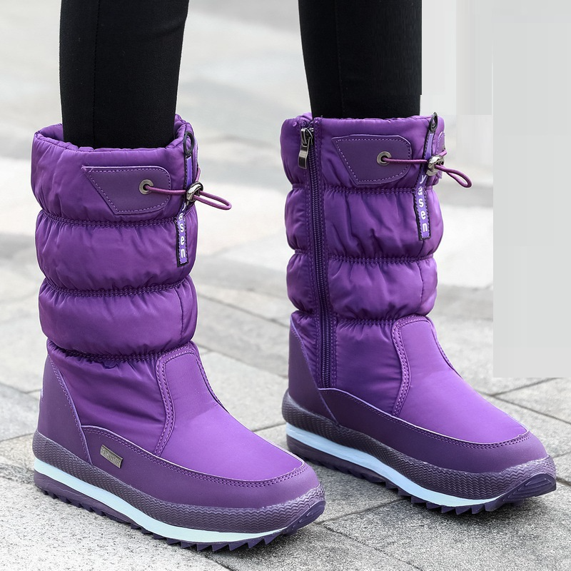 Bottes D’Hiver avec Semelle Antidérapante pour Femme | Idéales pour Temps Froid