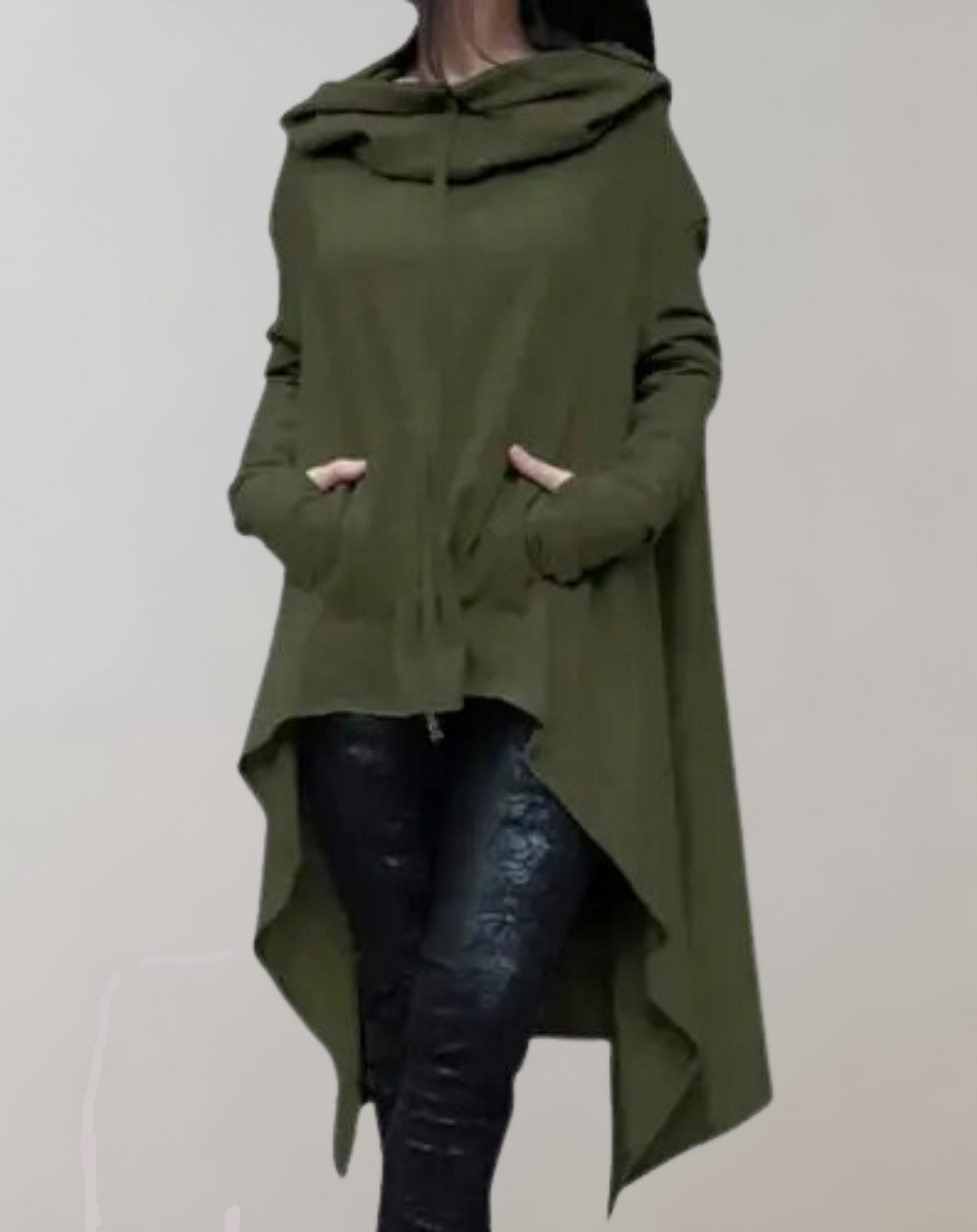 Sweat à Capuche avec Ourlet Asymétrique pour Femme | Idéal pour la Saison Fraîche