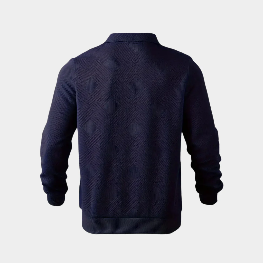Sweat à Motifs Géométriques avec Fermeture Zippée pour Homme | Idéal pour Automne et Hiver