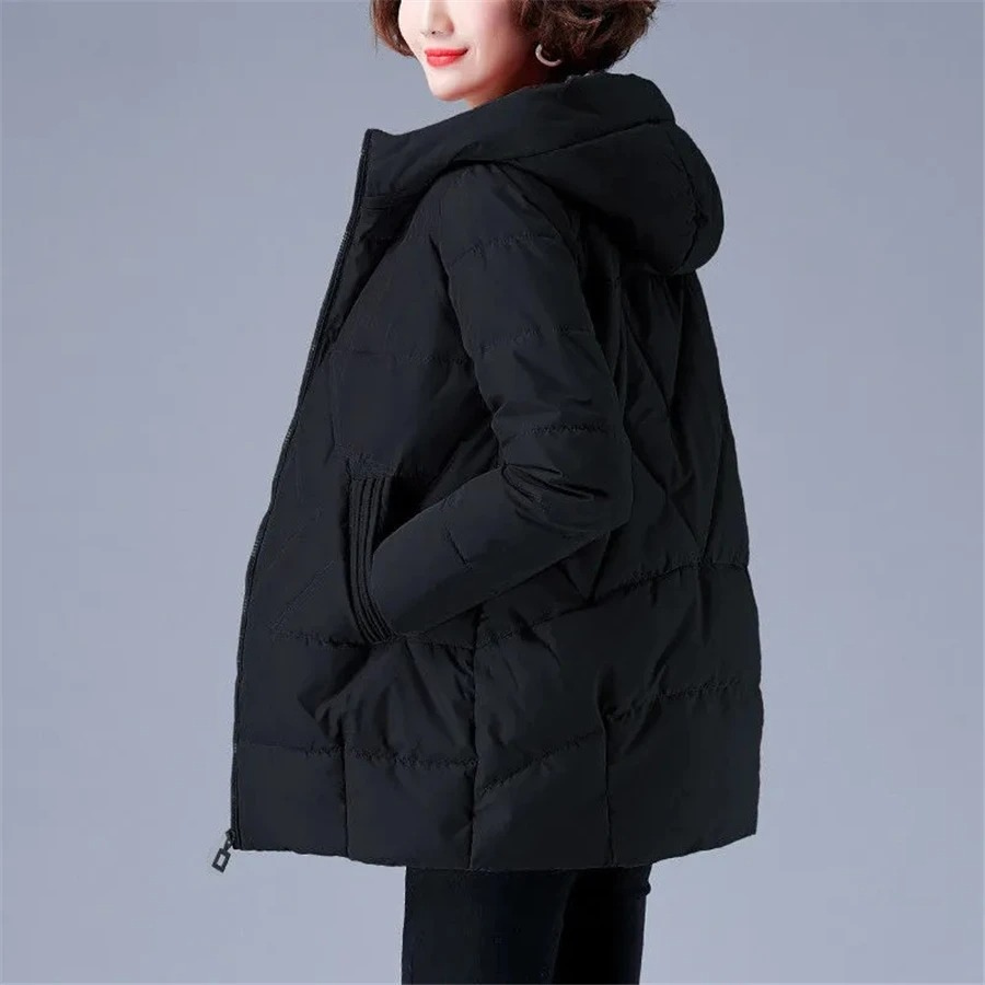 Veste Matelassée À Col Rond avec Motif Côtelé pour Femme | Idéale pour La Saison Automne-Hiver